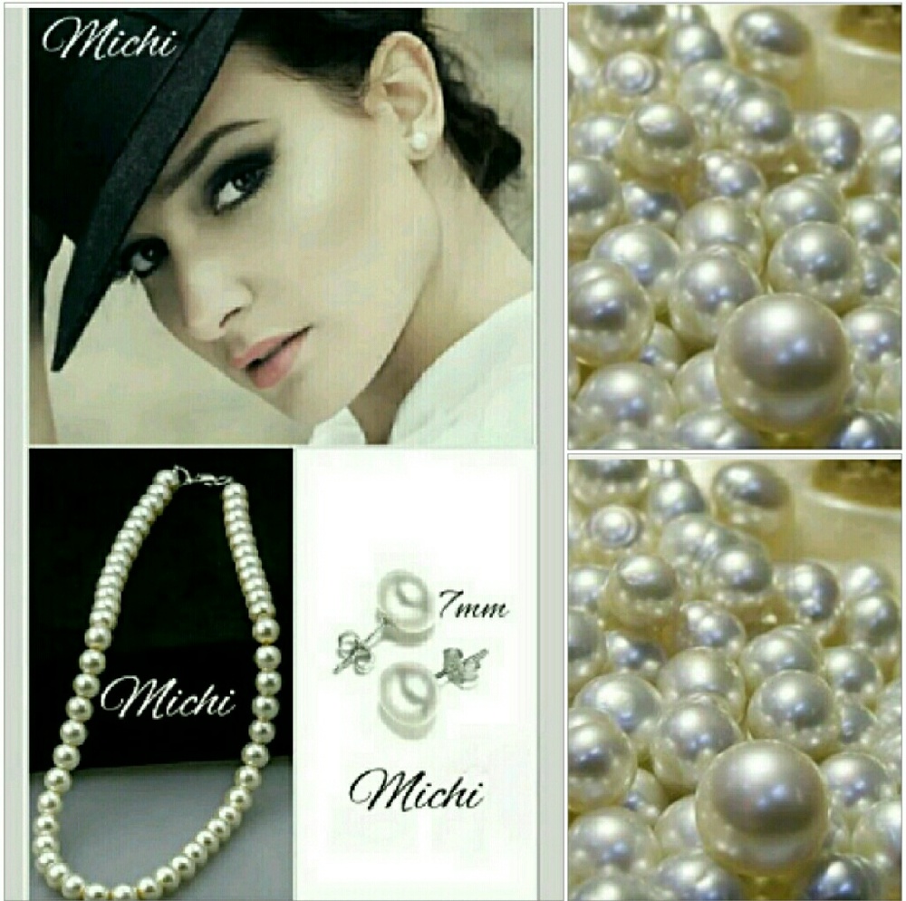 Faux Pearl necklace set